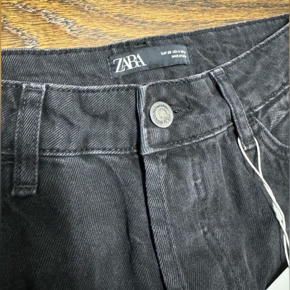 Zara Denim Shorts, Black, Size: US 4 (EUR 36) - Picture 6 of 7